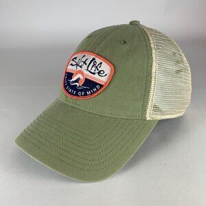 Salt Life Unisex Green Beige Relaxed Fit Snapback Trucker Hat
